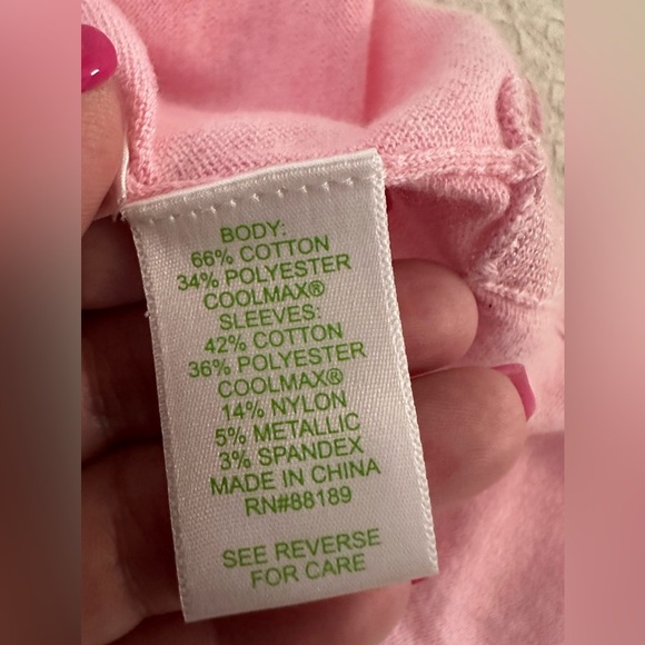 Lilly Pulitzer Cobo Coolmax Sweater Heathered Pink Tropic Tint Size XS - Picture 9 of 10